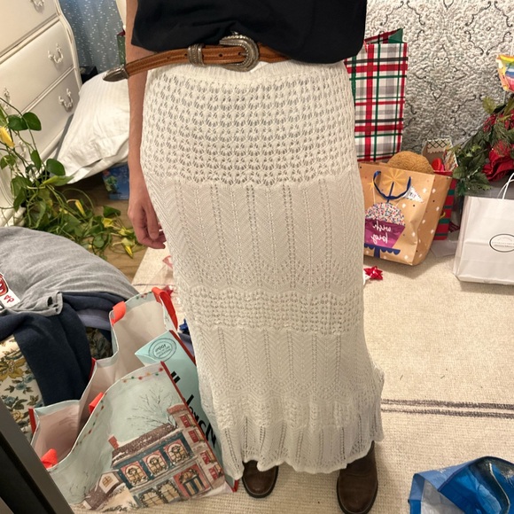 Princess Polly White Crochet Skirt - Picture 2 of 2
